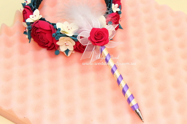 Ручка для росписи с розой