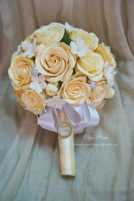 Букет невесты из полимерной глины Викторианская роза