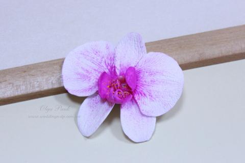 Заколки броши обручи Заколка орхидея фиолетовая